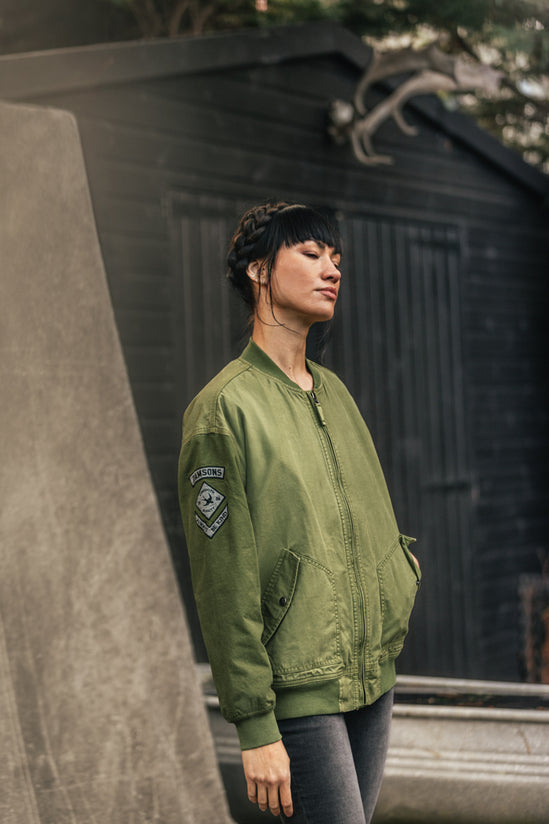 Damsons Cali Bomber Jacket Army Green