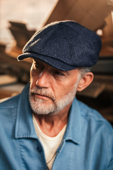 The London Baker Boy Hat- Blue Indigo