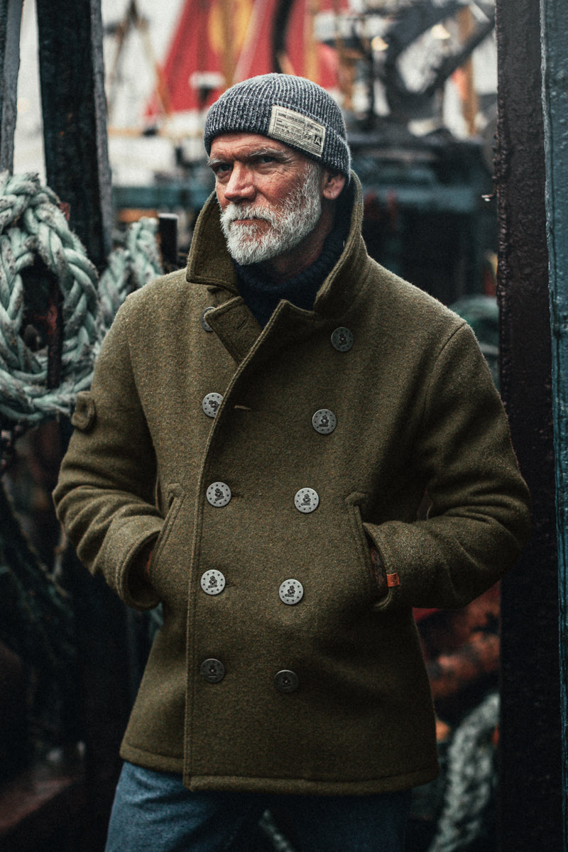 &SONS Boardwalk Peacoat Army Green
