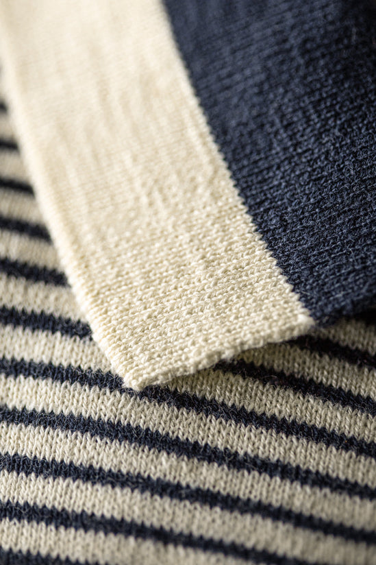 Oban Stripe Polo Navy / Raw