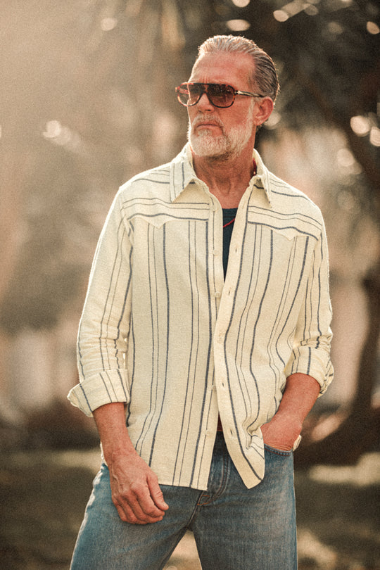 Folsom Western Shirt Raw / Black Stripe
