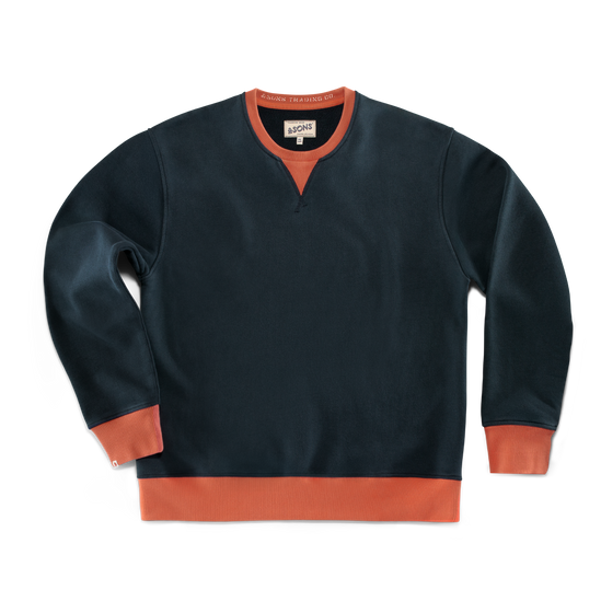 Marshall Colour Block Sweatshirt Navy