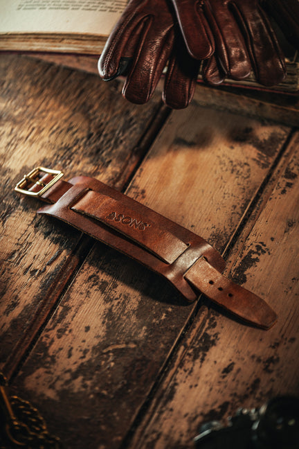 Leather Watch / Wrist Cuff Brown