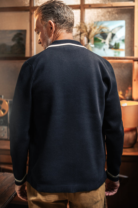 Brunswick Zip-Through Cardigan Navy