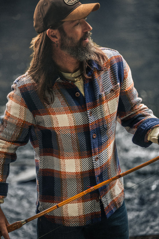 Tucker Shirt Blue/Orange Check