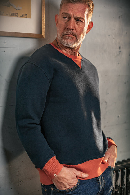 Marshall Colour Block Sweatshirt Navy