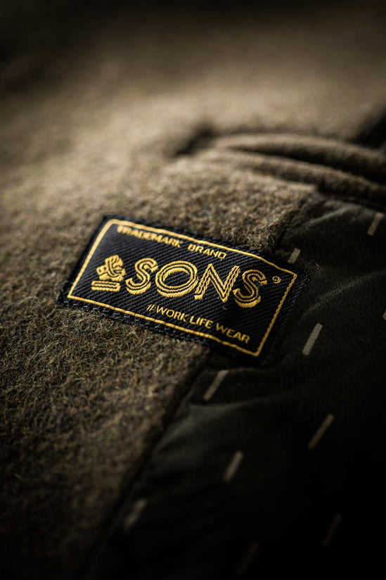 &SONS Boardwalk Peacoat Army Green