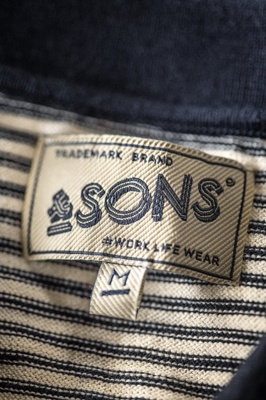 Oban Stripe Polo Navy / Raw