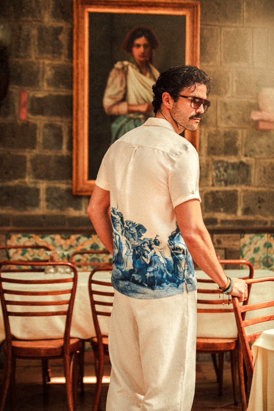 ROGUE by &SONS Babel Silk Shirt Off White