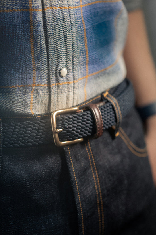 Bodega Braided Belt Navy
