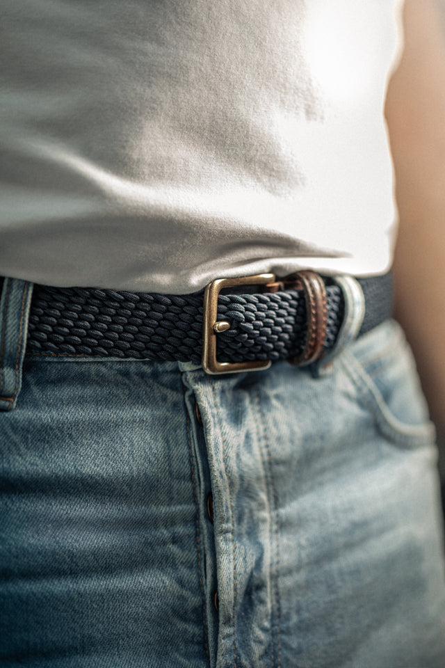 Bodega Braided Belt Navy