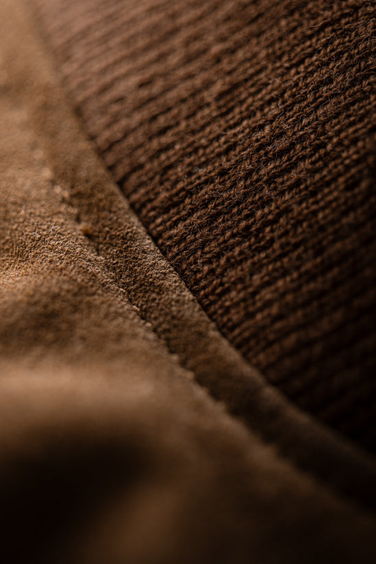 SALVAGE STOCK Buck Ridge Suede Bomber Tan
