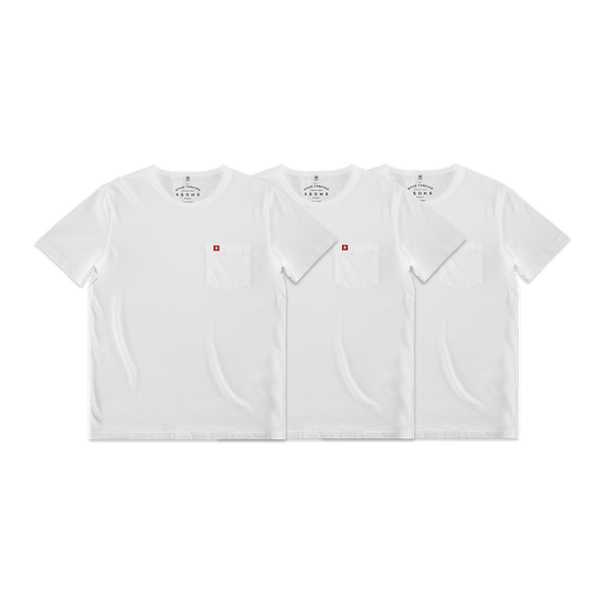 Boxer Pocket T-Shirt 3 Pack - x3 White