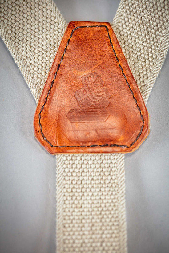 Cream Leather Braces