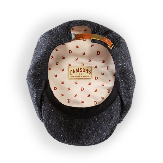 Damsons Tweed Bakerball Cap Black