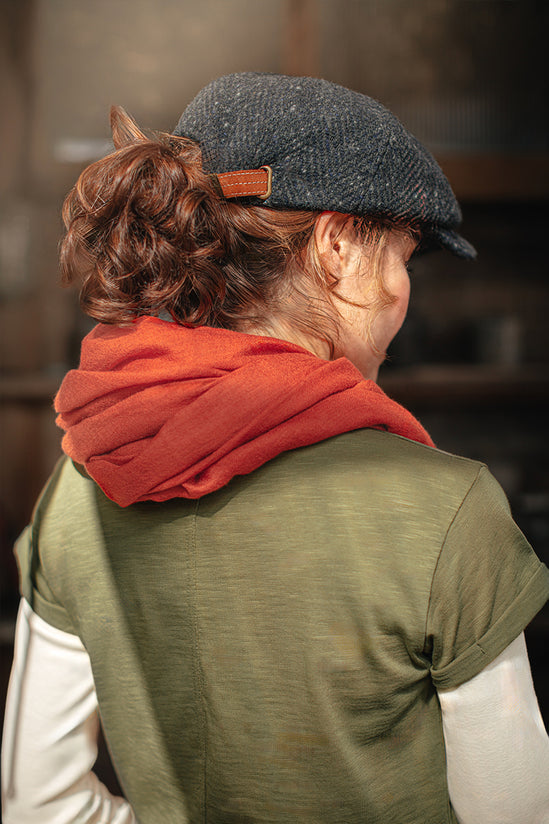 Damsons Tweed Bakerball Cap Black