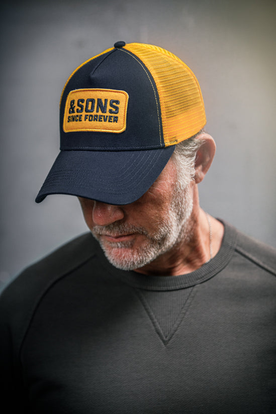 &SONS Since Forever Trucker Cap Navy/Yellow