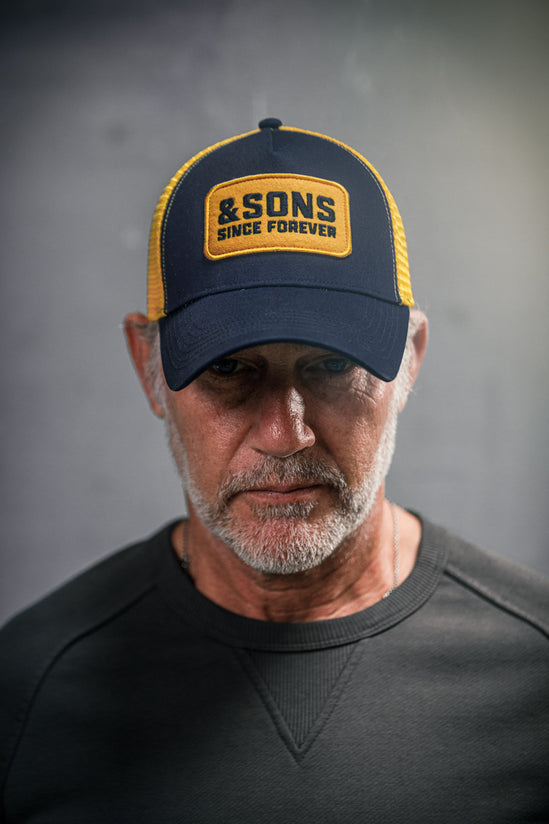 &SONS Since Forever Trucker Cap Navy/Yellow