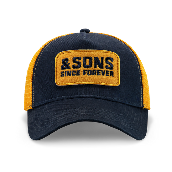 &SONS Since Forever Trucker Cap Navy/Yellow