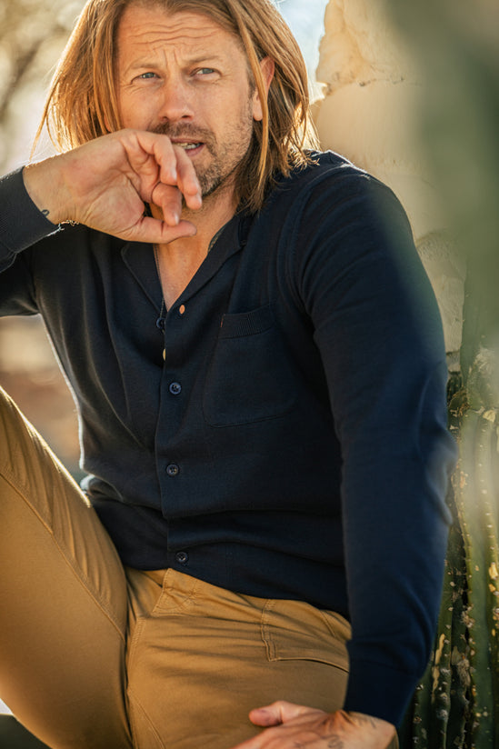 &SONS Clayton Long Sleeve Knitted Cardigan