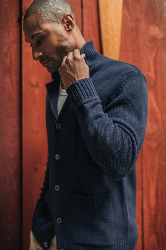 Saint Collar Cardigan Navy