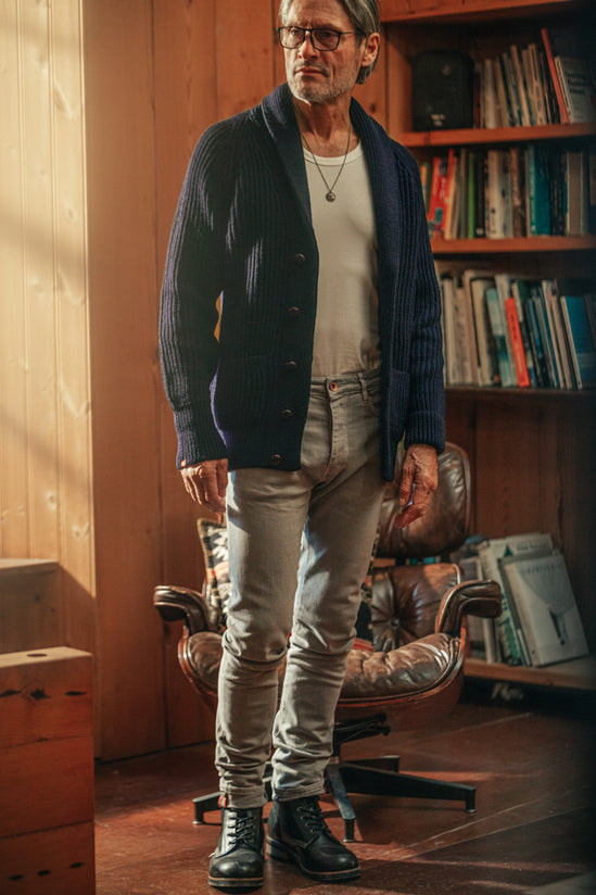 Pioneer British Wool Cardigan Navy