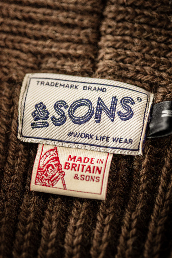 Pioneer British Wool Cardigan Brown