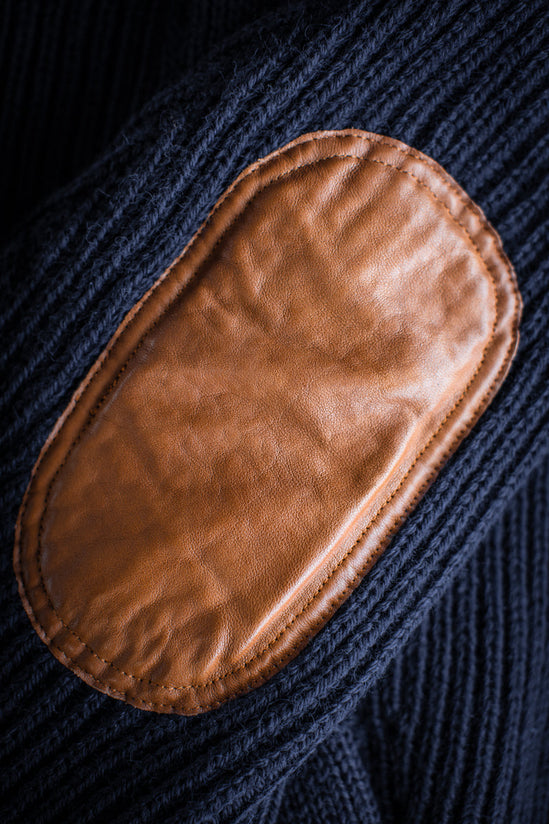 SALVAGE STOCK Pioneer British Wool Cardigan Navy