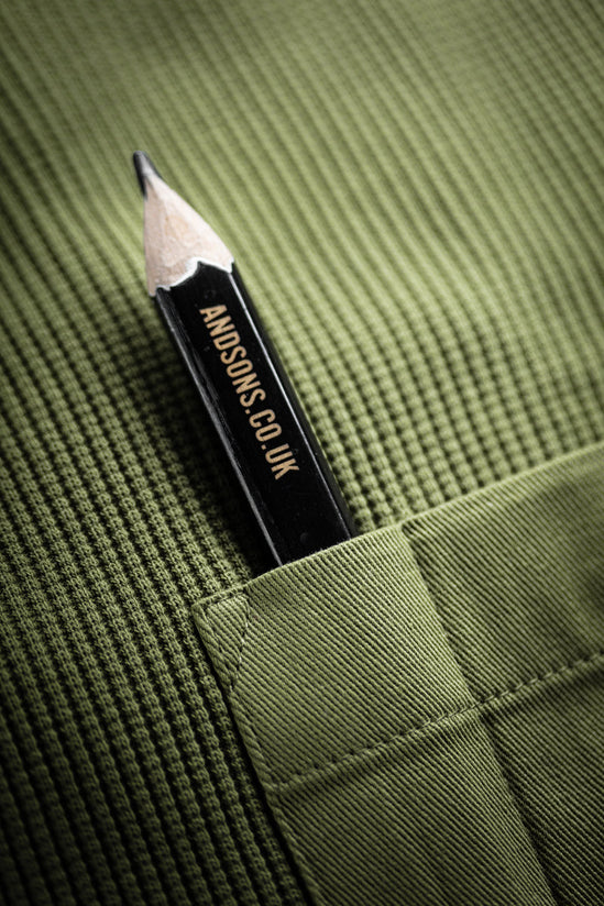 SALVAGE STOCK Glen Pocket Waffle Crew Surplus Green
