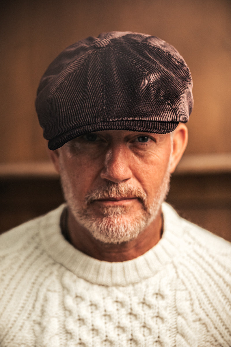 Umber Cord Baker Boy Hat