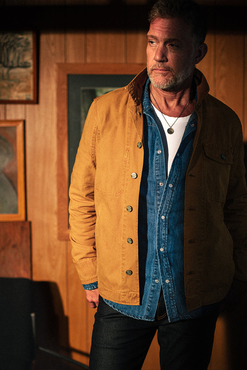 Corduroy Jacket Outfit Orange Jean Jacket Men RYDER Hardwear