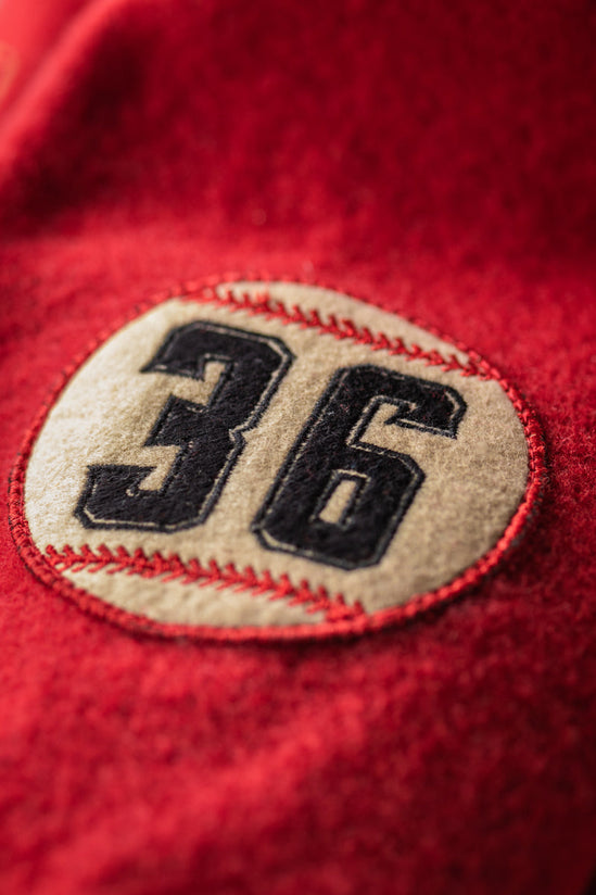 Damsons Nancy Baseball Jacket Vintage Red