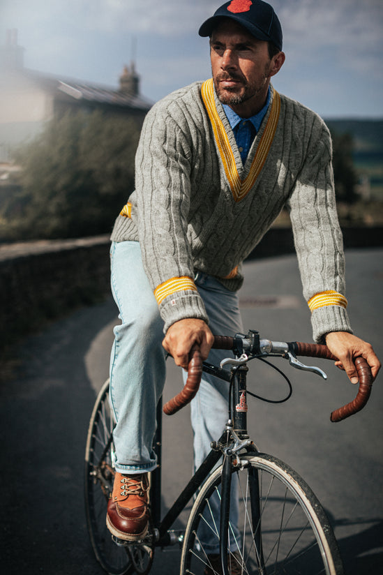 Century Cricket Jumper Grey Marl