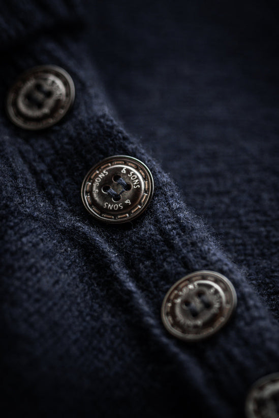 &SONS Ahab Submariner Rollneck Jumper Navy