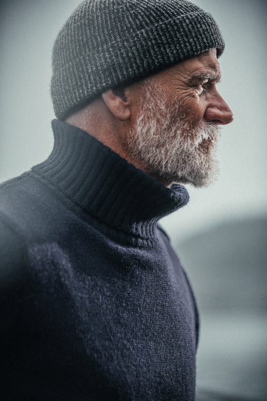 &SONS Ahab Submariner Rollneck Jumper Navy
