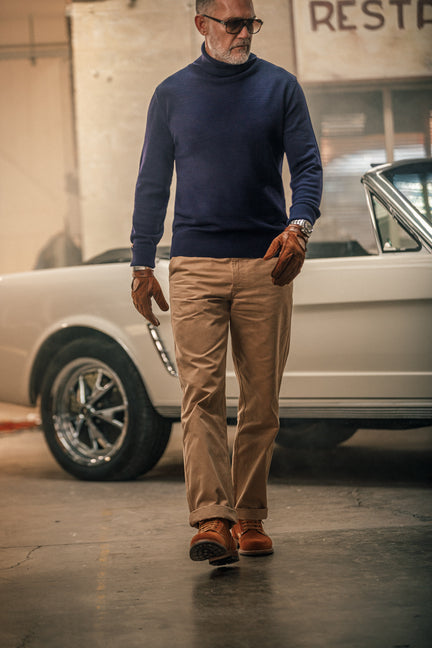 McQueen Taylor Roll Neck Knit Navy