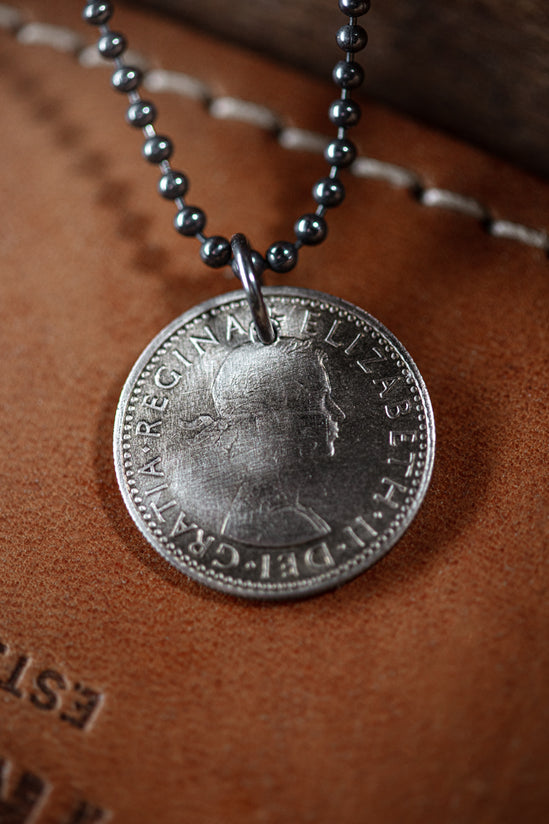 Lucky Sixpence Necklace Silver