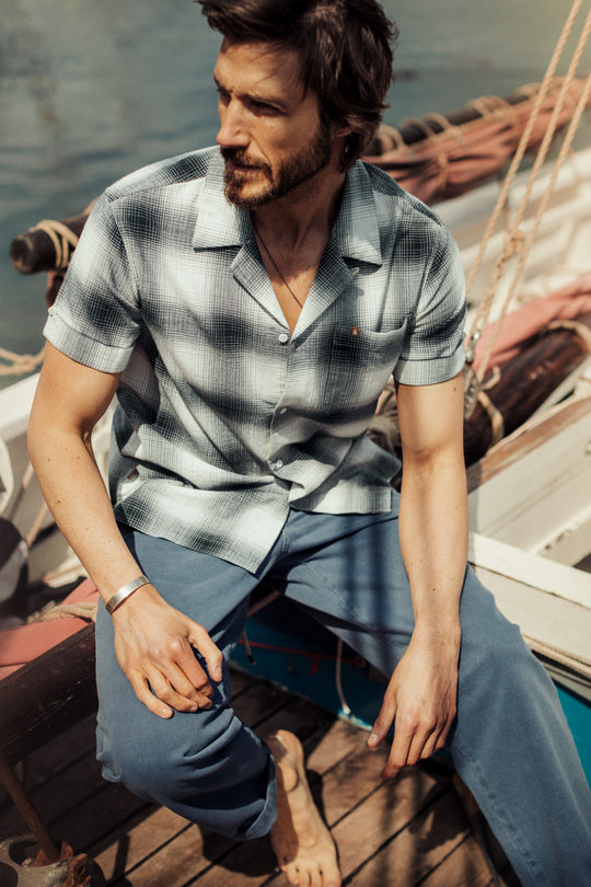 Ansel Check Shirt Monochrome