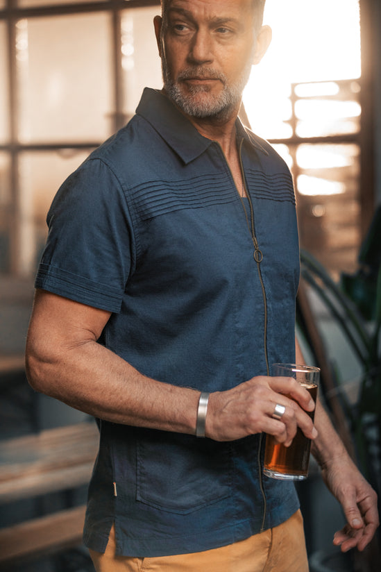 Cabana Shirt Dark Denim Blue