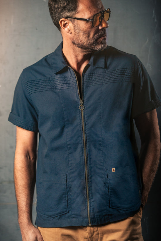Cabana Shirt Dark Denim Blue
