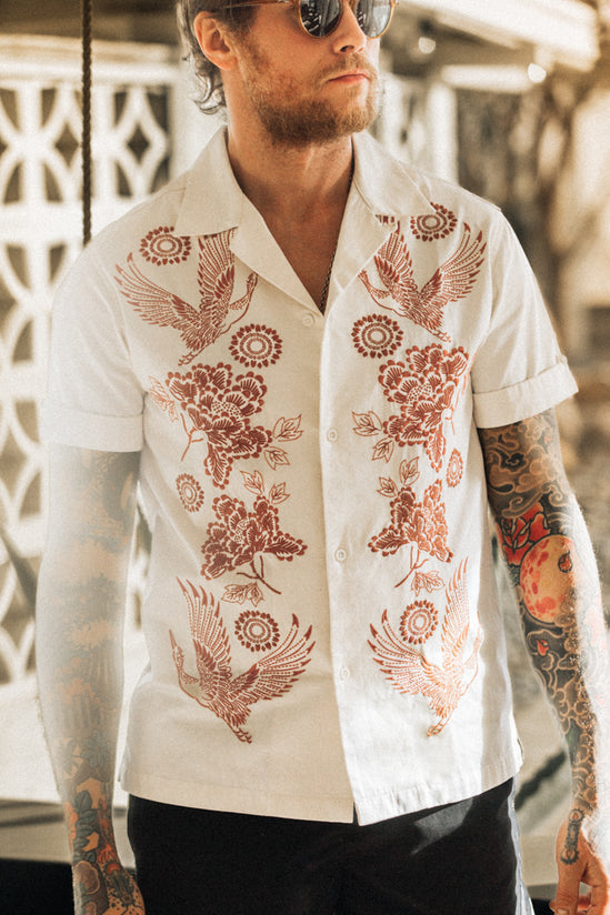 Peony Club Shirt Off White