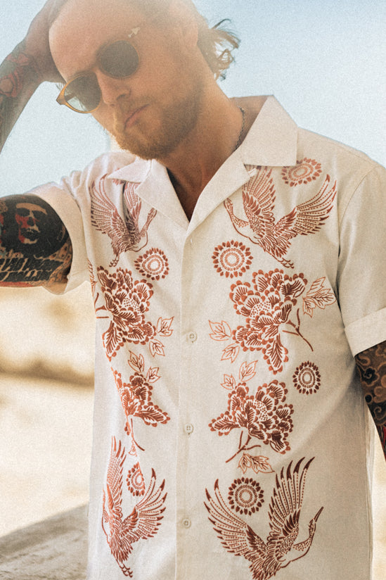 Peony Club Shirt Off White