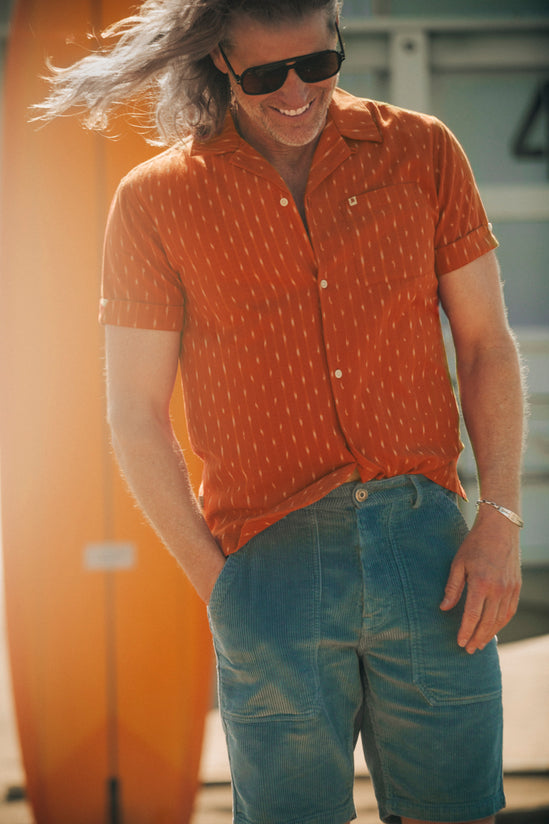 Del Rey Ikat Shirt Burnt Orange
