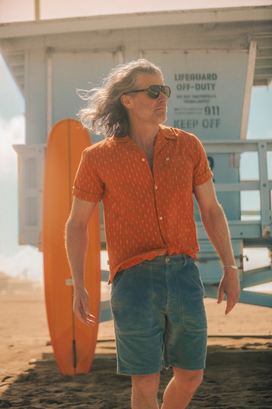 Del Rey Ikat Shirt Burnt Orange