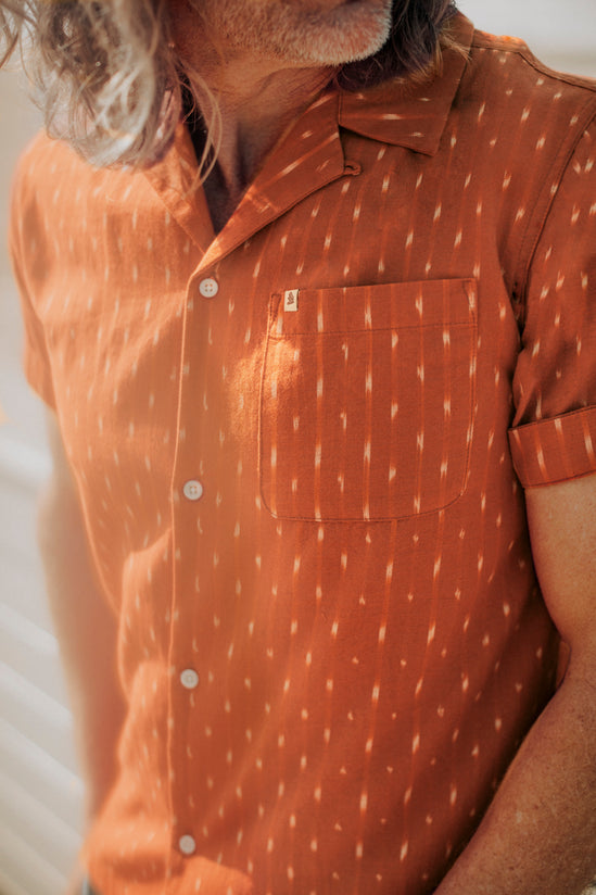Del Rey Ikat Shirt Burnt Orange