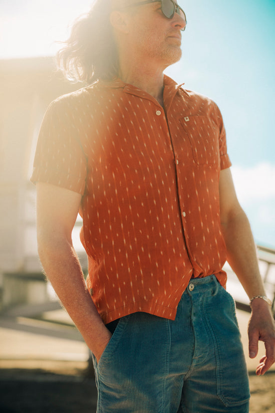 Del Rey Ikat Shirt Burnt Orange