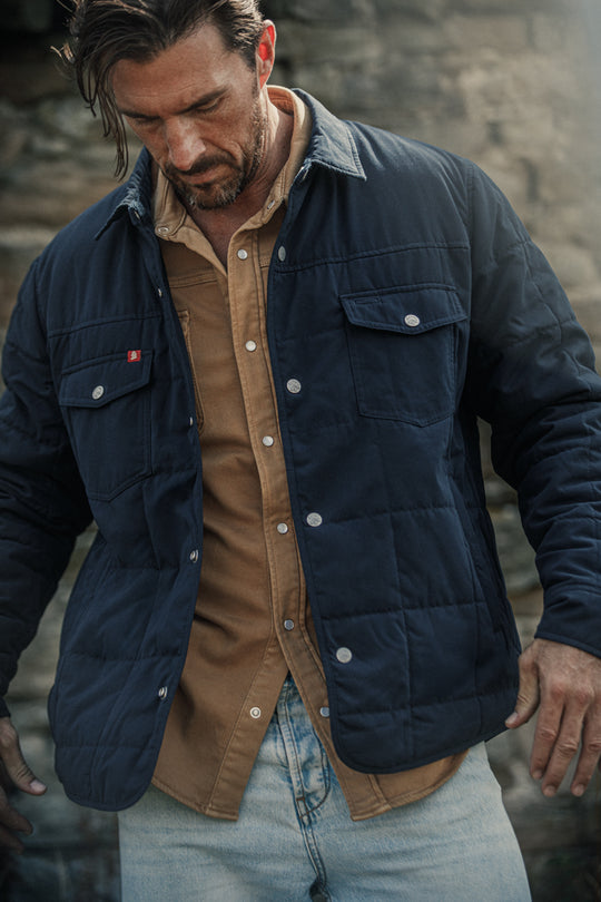 Denver Quilted Shirt Navy