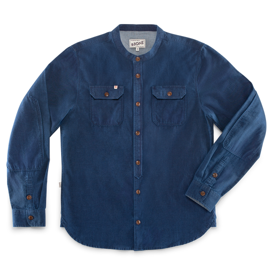 Edward Grandad Shirt Indigo