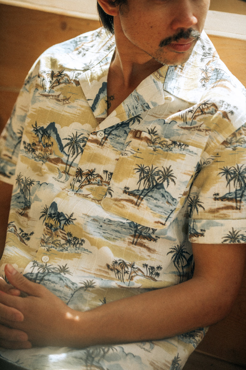 Island Aloha Shirt Off White