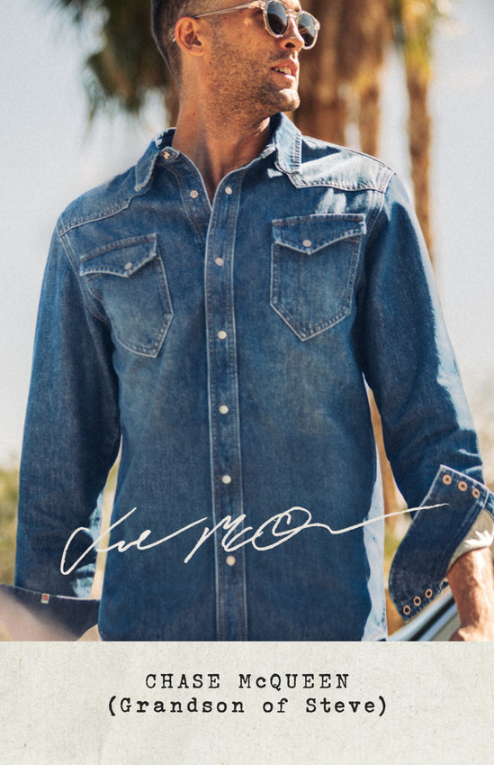 McQueen Randall Denim Shirt Blue